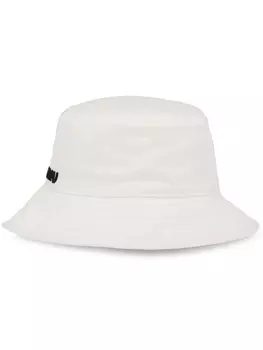 Панама с вышитым логотипом Miu Miu, белый