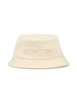 Панама с вышитым логотипом Moncler Enfant, нейтральный