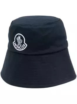 Панама с вышитым логотипом MONCLER, синий