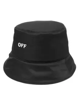 Панама с вышитым логотипом OFF-WHITE, черный
