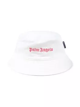 Панама с вышитым логотипом Palm Angels Kids, белый