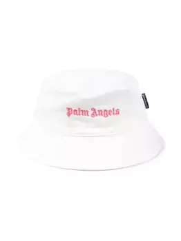 Панама с вышитым логотипом Palm Angels Kids, белый