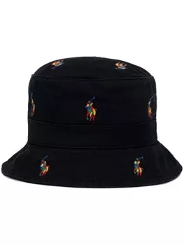 Панама с вышитым логотипом Polo Ralph Lauren, черный