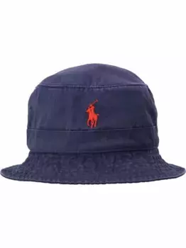 Панама с вышитым логотипом POLO RALPH LAUREN, синий