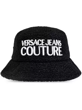 Панама с вышитым логотипом Versace Jeans Couture, черный
