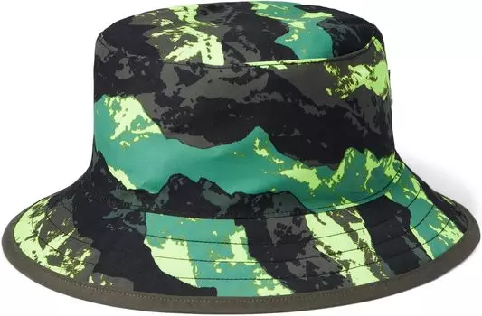 Панама The North Face Class V Reversible Bucket, цвет Deep Grass Green Mountain Panorama Print/New Taupe Green