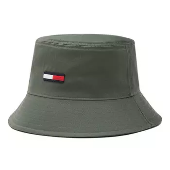 Панама Tommy Jeans FlagBucket, зеленый