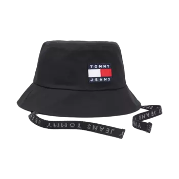 Панама Tommy Jeans Tj Logo With Tie Straps, черный