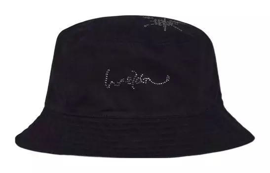 Панама, украшенная стразами WE11DONE, черный