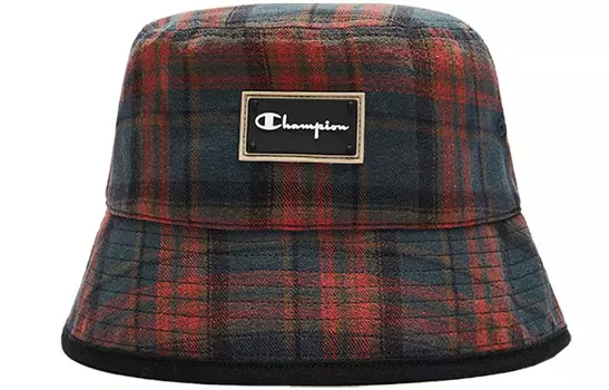 Панама унисекс Champion, Угольно-красный/ельно-зеленый