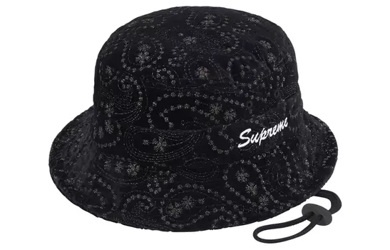 Панама Supreme Velvet Paisley, черный