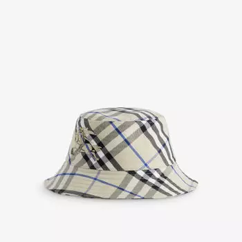Панама в клетку с хлопковым узором Burberry, цвет lichen