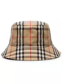 Панама в клетку Vintage Check BURBERRY, коричневый