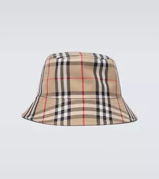 Панама в винтажную клетку Burberry, бежевый