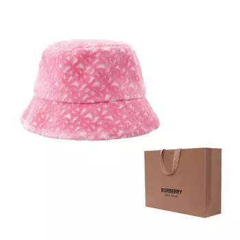 Панама женская Burberry меховая, розовый