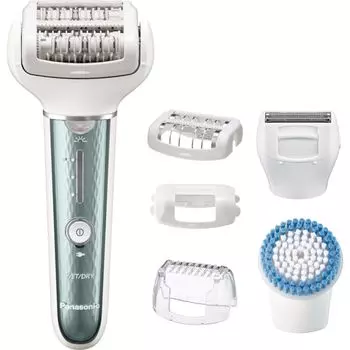 Panasonic ES-EL8C-G503 набор: эпилятор бело-голубой 1 шт + насадки для ухода за телом 7 шт