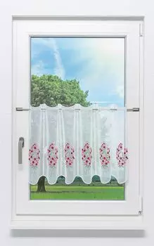 Панель для штор Lysel цветы (Ш х В) 144см * 45см розовый/розовый