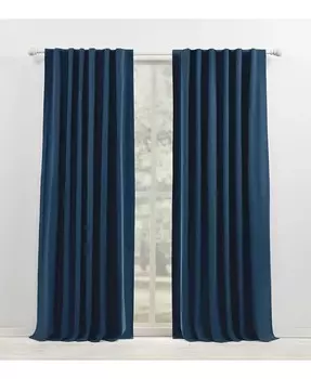 Панель для штор Waller Blackout с твердым язычком на спине и карманом, 52 x 108 дюймов Lauren Ralph Lauren, синий