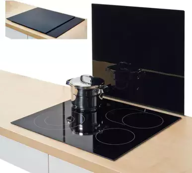 Панель/накладка плиты Zeller Present "XL", (1 шт.), силиконовые ножки 50х56 см, черный