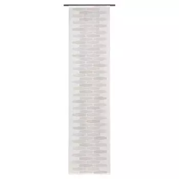 Панельная штора - антрацит - белая - 140 х 50 см - полиэстер - горизонтальные полосы Verdi Collection, бежевый