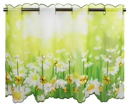 Панельная штора Delindo Lifestyle Bistrogardine Margeriten, 85x45 см, зеленый