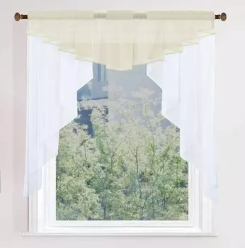 Панельная штора Gardinenbox M-Bogen Kurzgardine, 100x100x1 см, кремовый