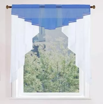 Панельная штора Gardinenbox M-Bogen Kurzgardine, 100x100x1 см, синий