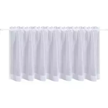 Панельная штора Герстер «Elke», (1 шт.), ВxШ: 50x140, с рисунком в полоску Gerster, белый