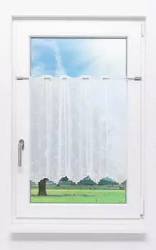 Панельная штора из LYSEL - цветок с блестящим камнем (Ш х В) 48см*60см зеленый/разноцветный