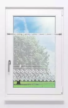 Панельная штора из LYSEL - вид вязания крючком (Ш х В) 99см * 60см белая, белый