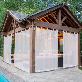 Панельная штора Lysel - цветочные усики (Ш х В) 80см*50см синий/голубой Koheim, белый