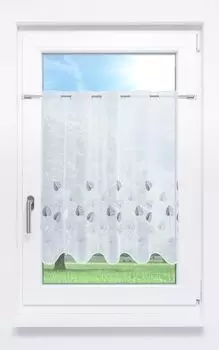 Панельная штора Lysel - дизайн листья (Ш х В) 48см*70см серый/серый