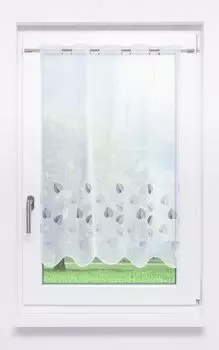 Панельная штора Lysel - дизайн листья (Ш х В) 48см*90см серый/серый