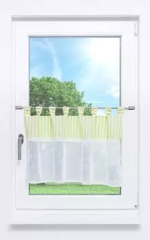 Панельная штора Lysel «Гармония загородного дома» (Ш х В) 140см * 48см зеленый/зеленый