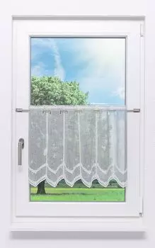 Панельная штора Lysel имитация льна (Ш x В) 46,5 см * 45 серый/серый камень