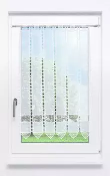 Панельная штора Lysel - крестообразный дизайн (Ш х В) 120см * 90см белый/сырой белый