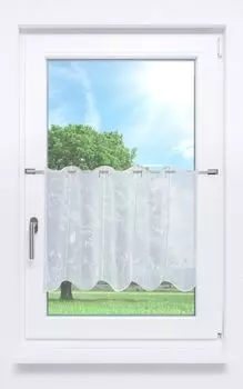 Панельная штора Lysel - Луговые цветы (Ш х В) 80см*45см серый/светло-серый