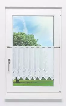 Панельная штора Lysel с ромбовидным дизайном (Ш x В) 110см * 45см белый/чисто-белый