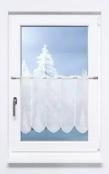 Панельная штора Lysel - современная ёлка (Ш х В) 66см*45см серебро/серебро