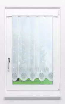 Панельная штора Lysel - волнистый узор (Ш х В) 128см*90см коричневый/серо-коричневый