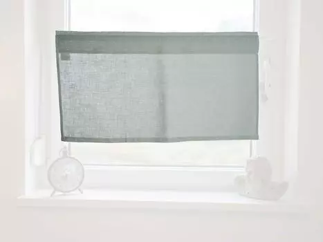 Панельная штора ок. 85х45 см лен-серо-коричневый 100% лен beties "лен" beties, серый