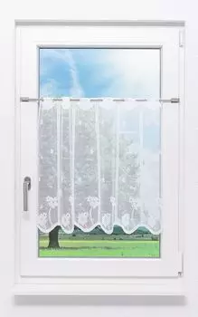 Панельная штора от Lysel - декоративные цветы (Ш х В) 81,6см*60см чисто-белый/белый