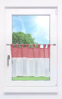 Панельная штора от Lysel - Treneta (Ш х В) 140см*48см красный/красный