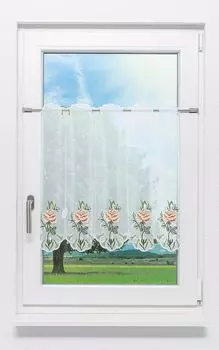 Панельная штора от Plauener Spitze - Rosenglck (Ш х В) 228,2см*60см оранжевый/оранжевый