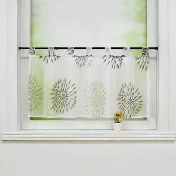 Панельная штора, петлевая штора-бистро, короткая штора с круговым мотивом, коричневая, Ш x В 60 x 90 см Joyswahl, коричневый