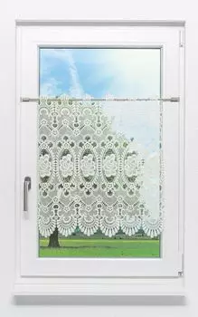 Панельная штора Plauener Lace - цветочное кружево #1Ш (ШxВ) 199,5см x 65см бежевый Plauener Spitze