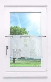 Панельная штора Plauener Spitze - Analiza (Ш х В) 190см*40см белый/чисто-белый