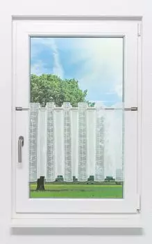 Панельная штора Plauener Spitze - балки (Ш х В) 204см*45см белая, белый