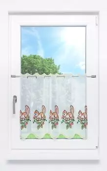 Панельная штора Plauener Spitze - белка (Ш х В) 96см*55см коричневая/коричневая, коричневый