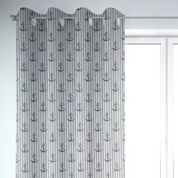 Панельная штора Plauener Spitze - белка (Ш х В) 144см*55см коричневая/коричневая Schner-Leben, белый